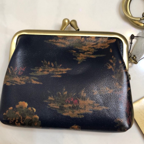 Patricia Nash Borse Leather Kiss Lock Coin Purse Kent Countryside NWT & Card - Picture 9 of 16